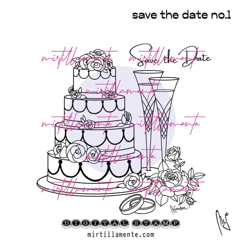 Eat & Drink: SAVE THE DATE no.1 - digital stamp