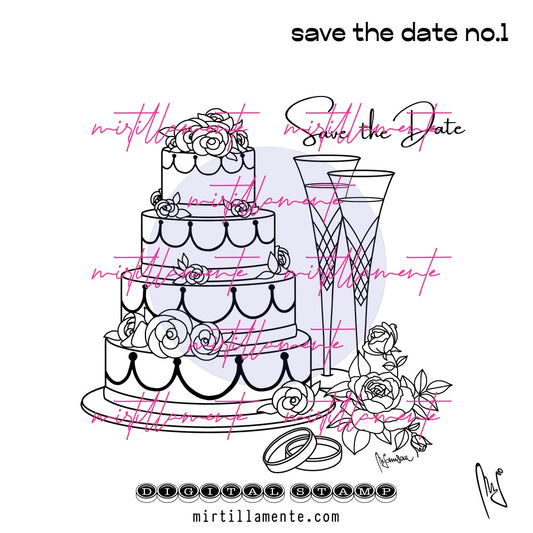 Eat & Drink: SAVE THE DATE no.1 - digital stamp