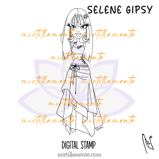 Le Pine: SELENE GIPSY - digital stamp