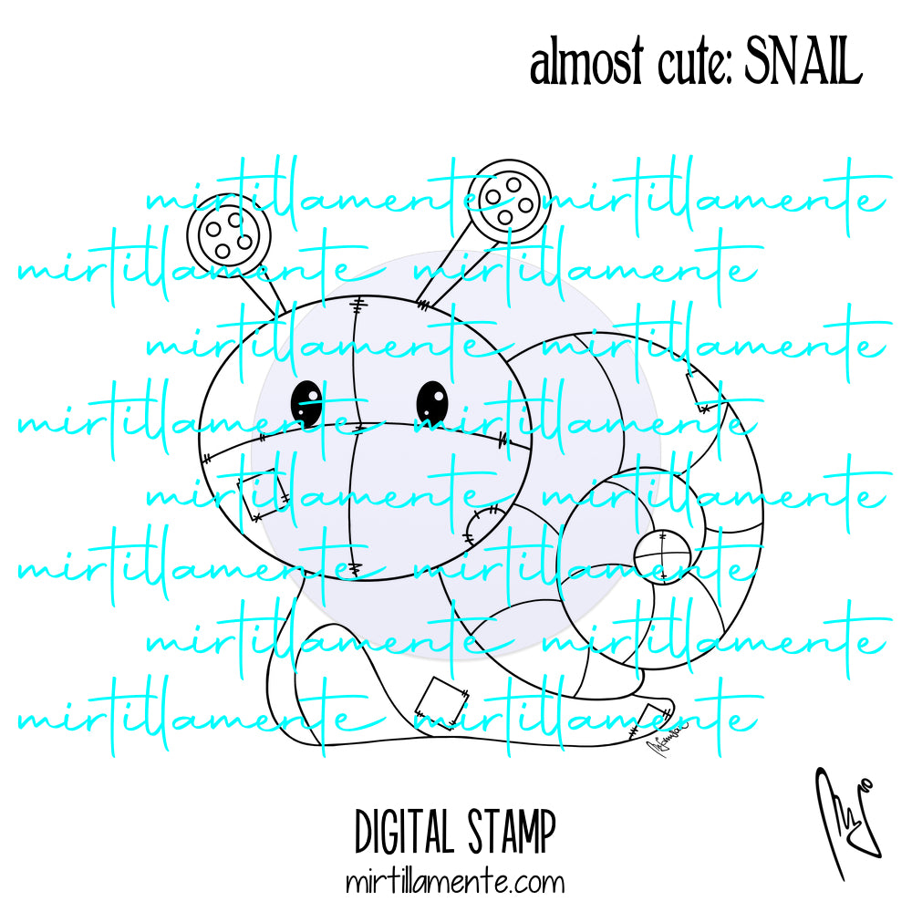 Almost Cute: SNAIL - digital stamp