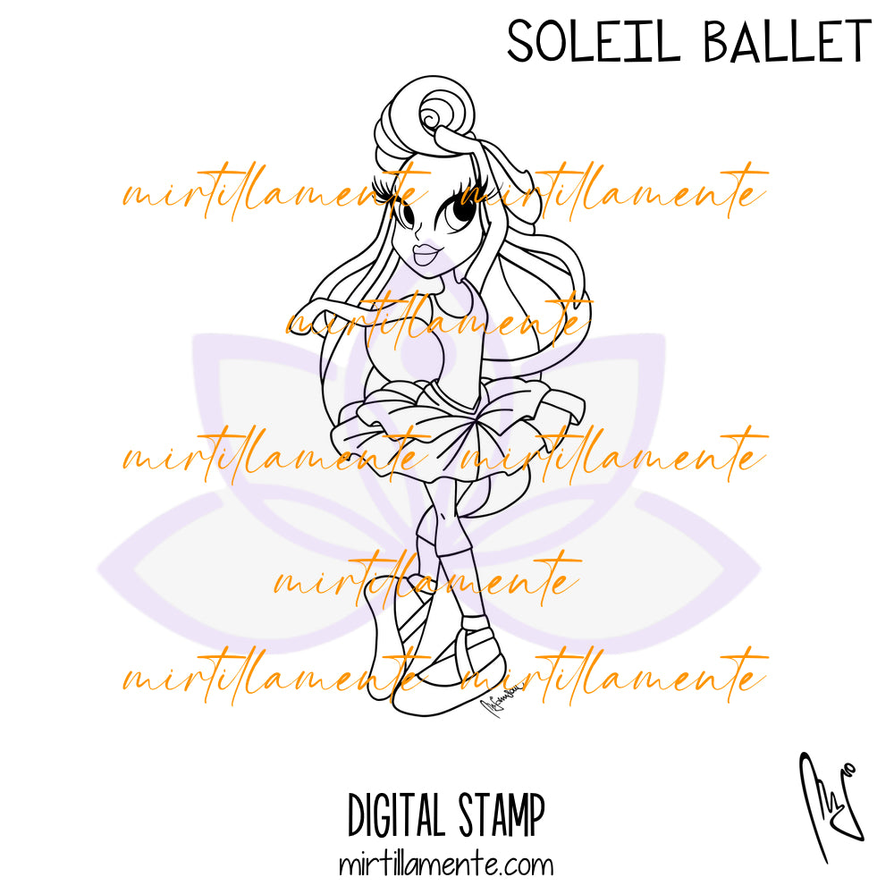 Le Pine: SOLEIL BALLET - digital stamp