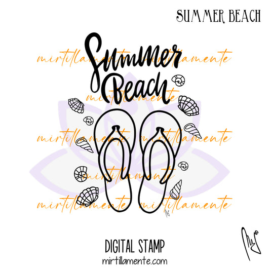 Svario: SUMMER BEACH - digital stamp