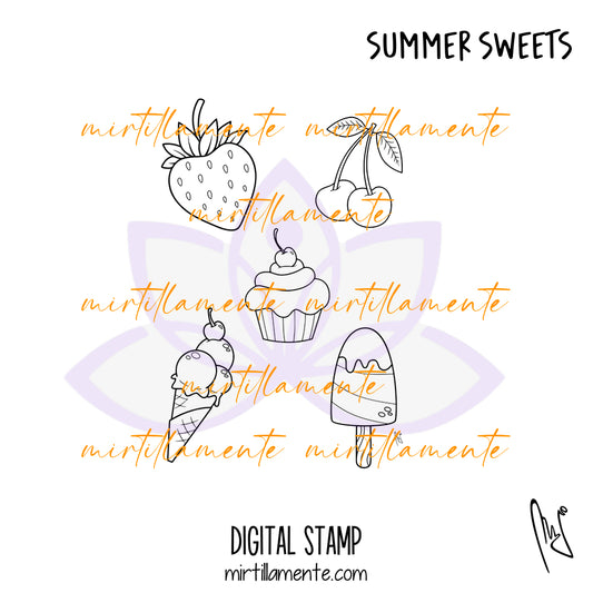 Eat & Drink: SUMMER SWEETS - digital stamp