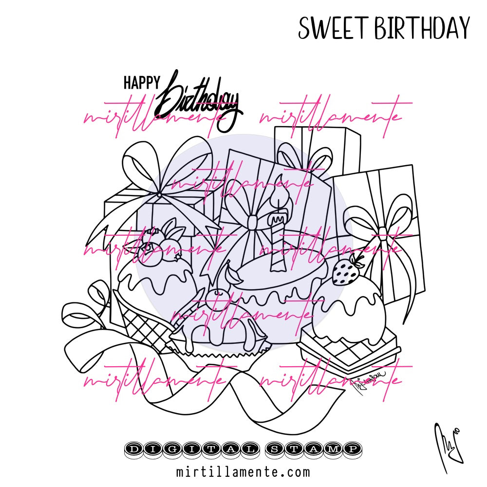 Eat & Drink: SWEET BIRTHDAY - digital stamp