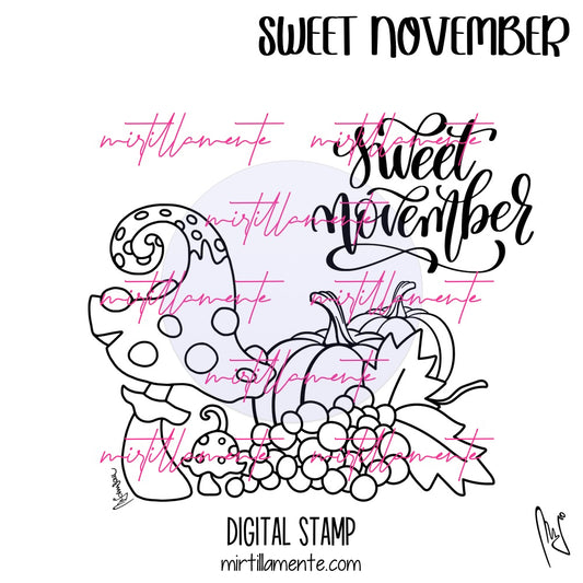 Nature: SWEET NOVEMBER - digital stamp