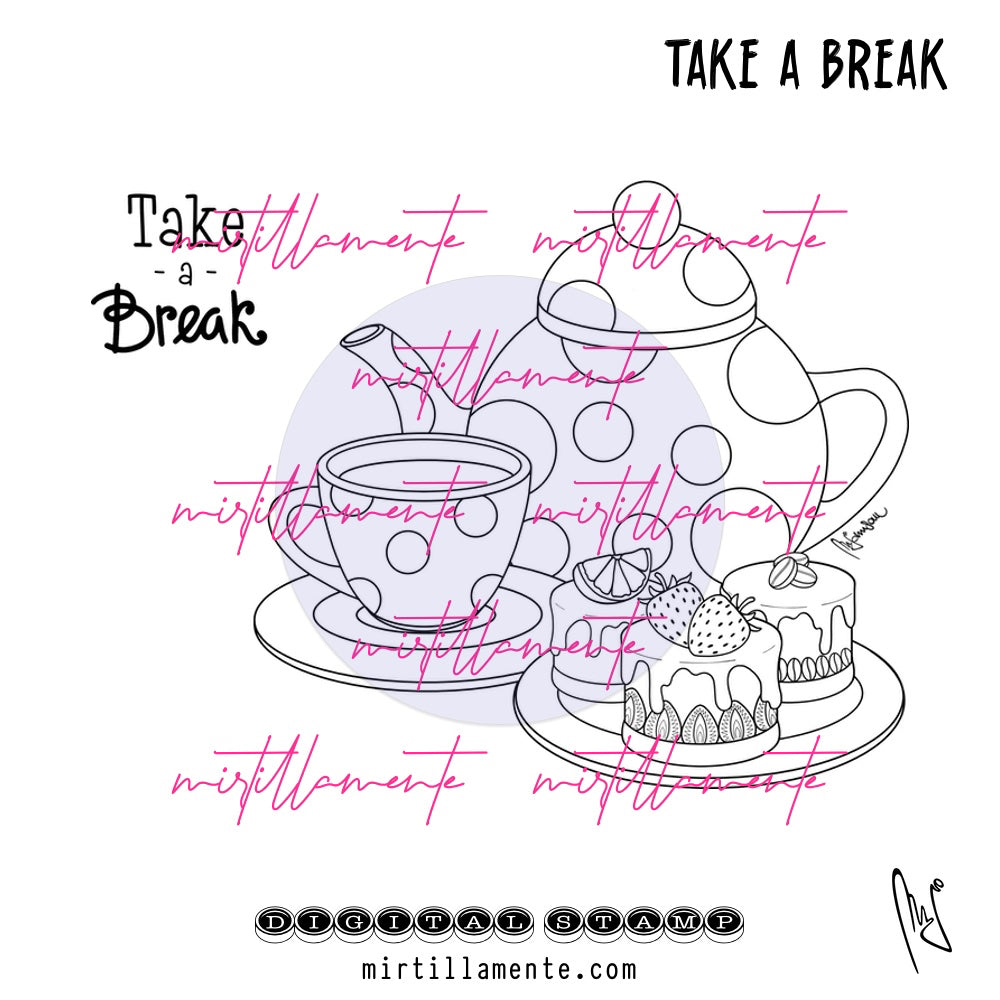 Eat & Drink: TAKE A BREAK - digital stamp