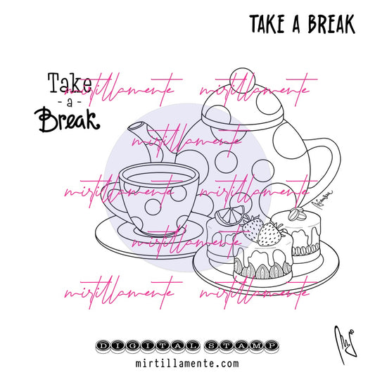 Eat & Drink: TAKE A BREAK - digital stamp