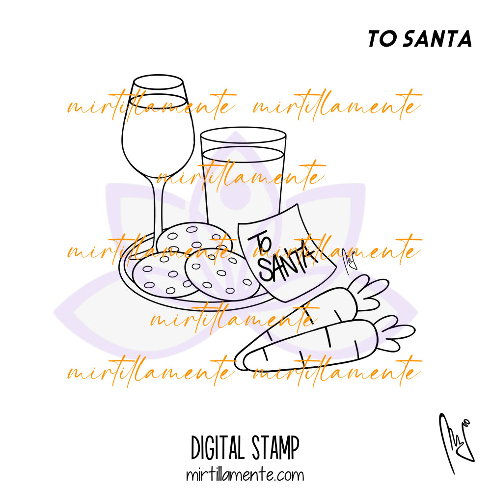 Eat & Drink: TO SANTA - digital stamp