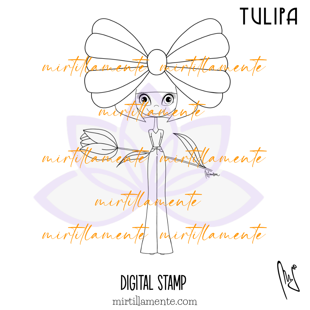 Smiles: TULIPA - digital stamp