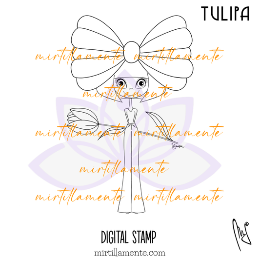 Smiles: TULIPA - digital stamp