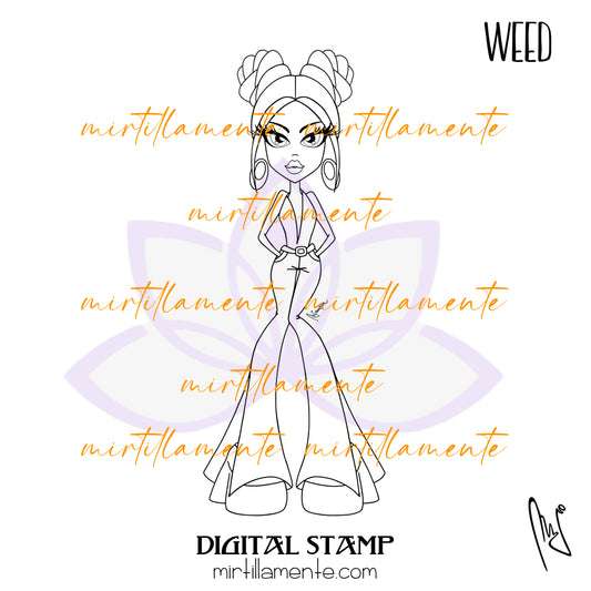 Le Pine: WEED - digital stamp