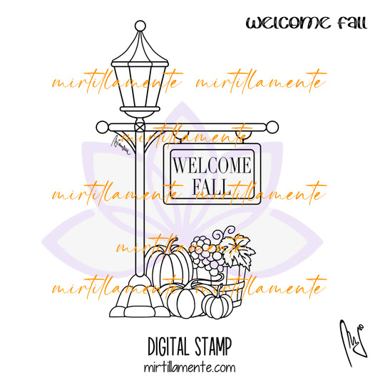 Nature: WELCOME FALL - digital stamp