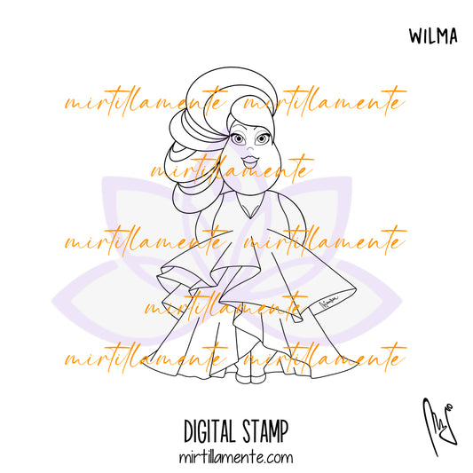 Le Gine: WILMA - digital stamp