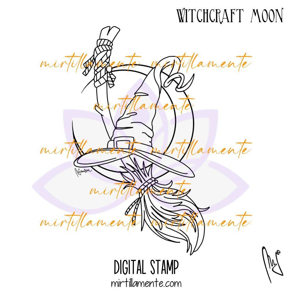 Witchcraft: MOON - digital stamp