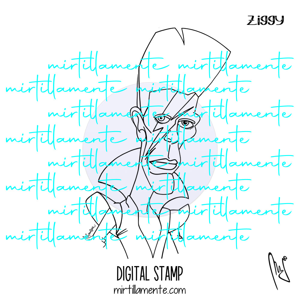 Characters: ZIGGY - digital stamp